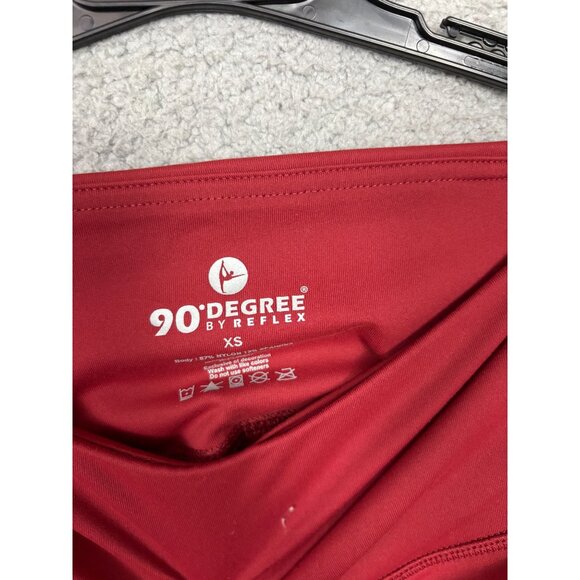 90 Degree by Reflex High Waist Power Flex Tummy Control Leggings Sangria XS NWTs - Picture 5 of 7